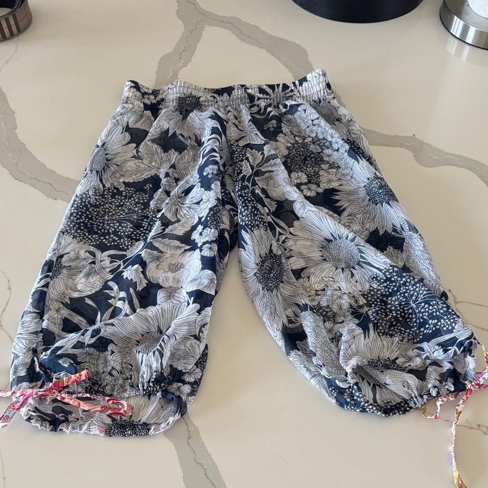 Liberty for Target Sheer Navy and White Capris